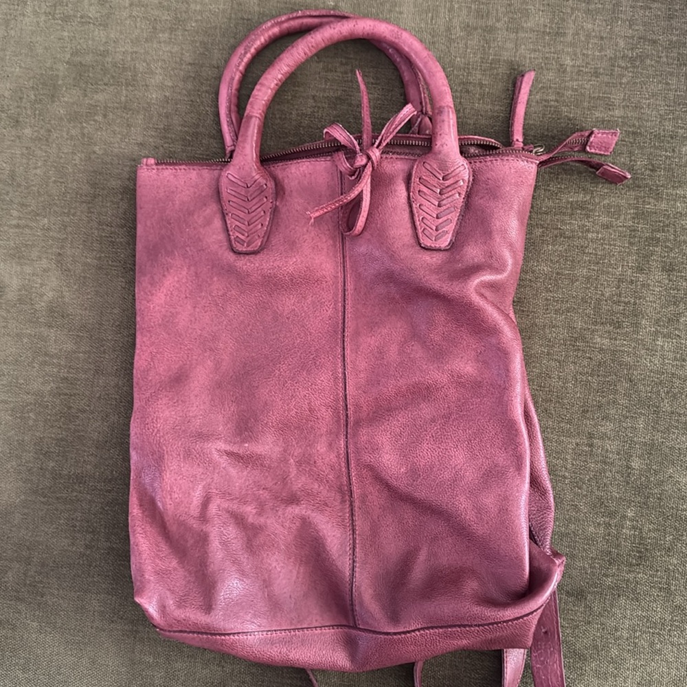 Free People backpack purse 
Elegant Burgundy/Plum Leather
